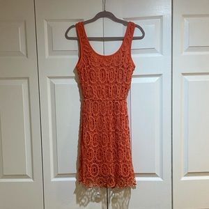 LC Lauren Conrad sleeveless coral dress